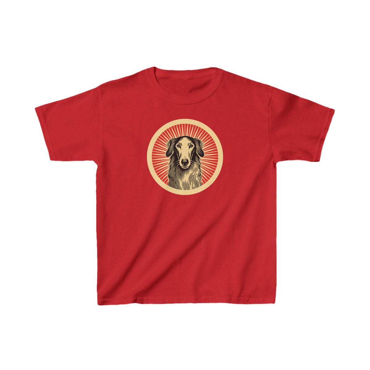 Borzoi Kids Tee — Red