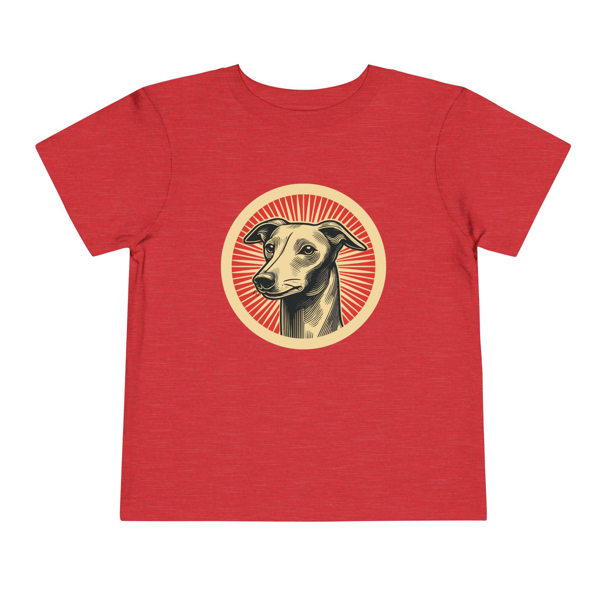Italian Greyhound Toddler Tee — Heather Red