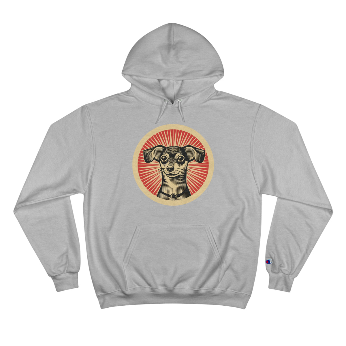 Chiweenie Champion Hoodie — Light Steel