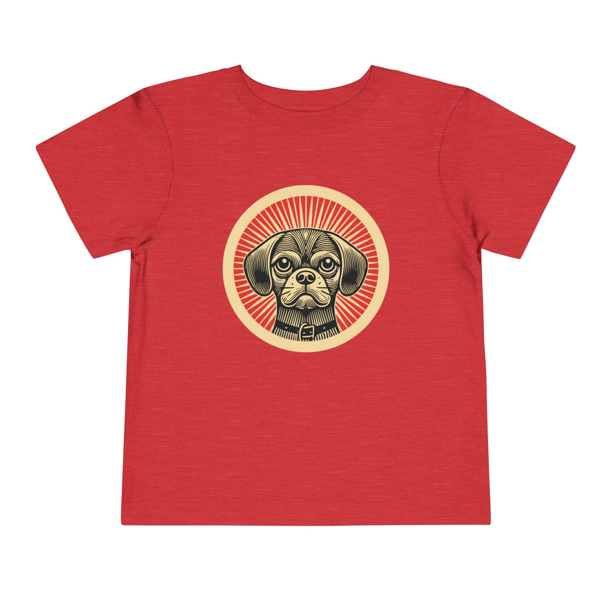 Puggle Toddler Tee — Heather Red