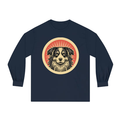 Border Collie Long Sleeve Tee for Adults