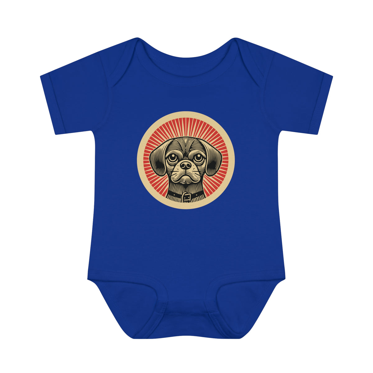 Puggle Baby Bodysuit — Royal