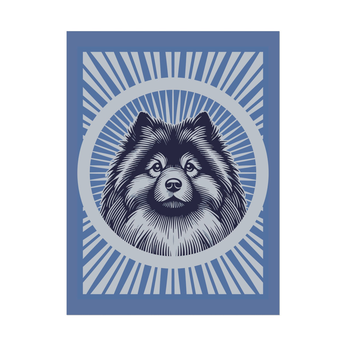 Keeshond Art Print — 18″ x 24″ (Vertical)