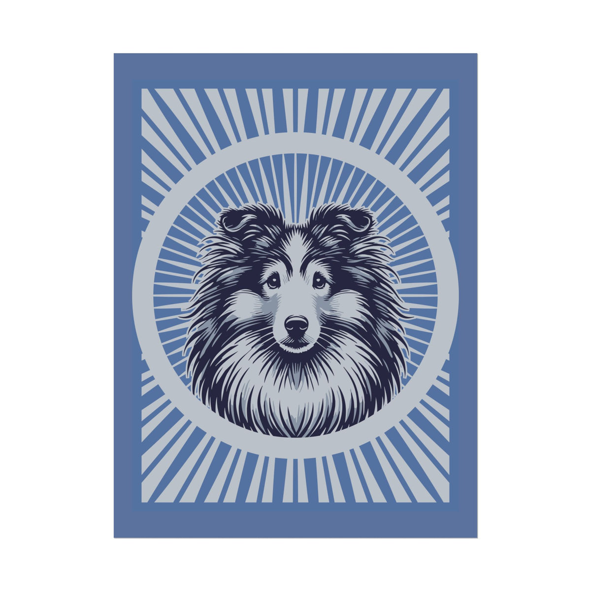 Shetland Sheepdog Art Print — 18″ x 24″ (Vertical)