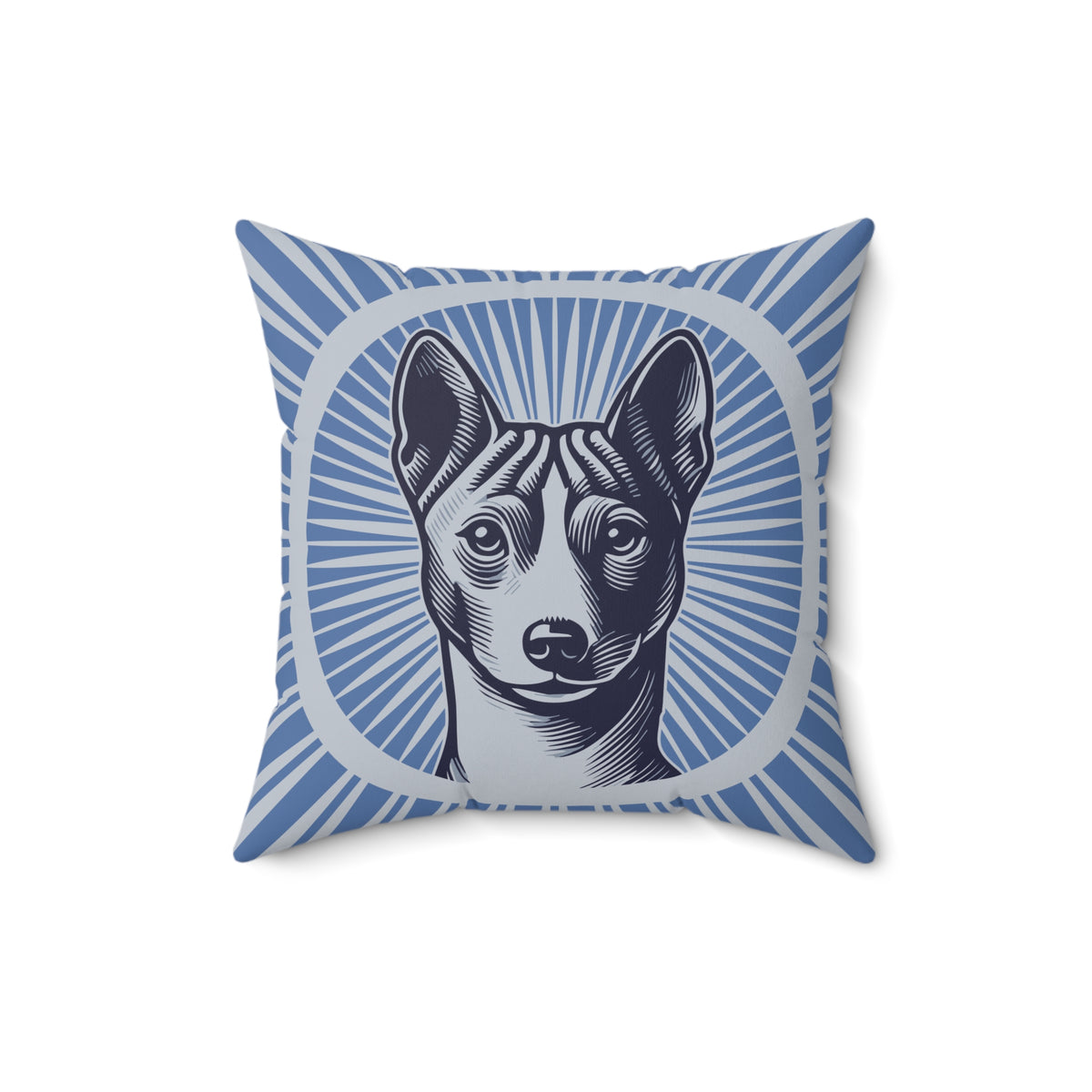 Basenji Pillow — 16" × 16"