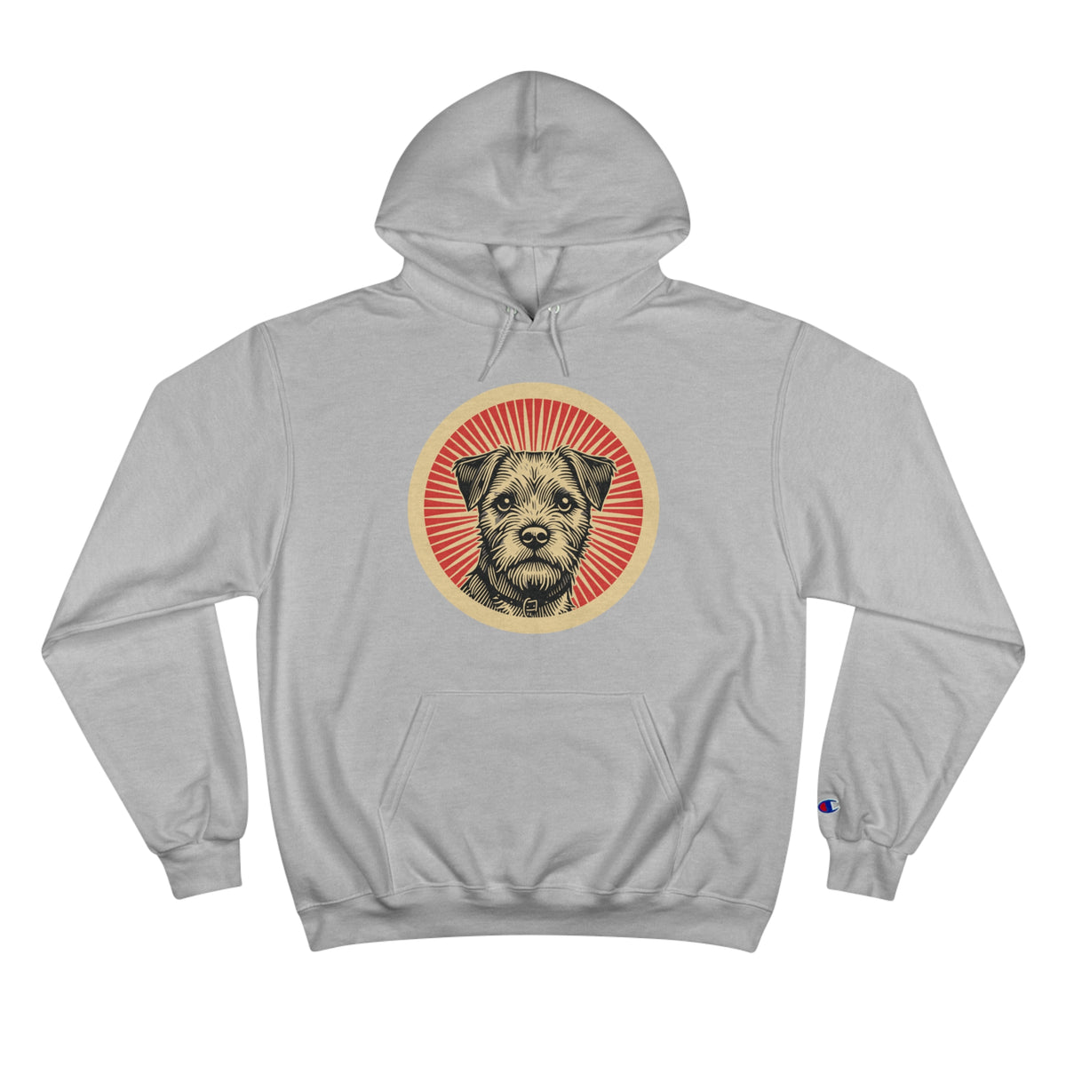 Border Terrier Champion Hoodie — Light Steel