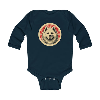 Samoyed Long Sleeve Bodysuit for Infants