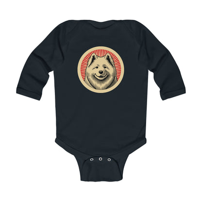 Samoyed Long Sleeve Bodysuit for Infants