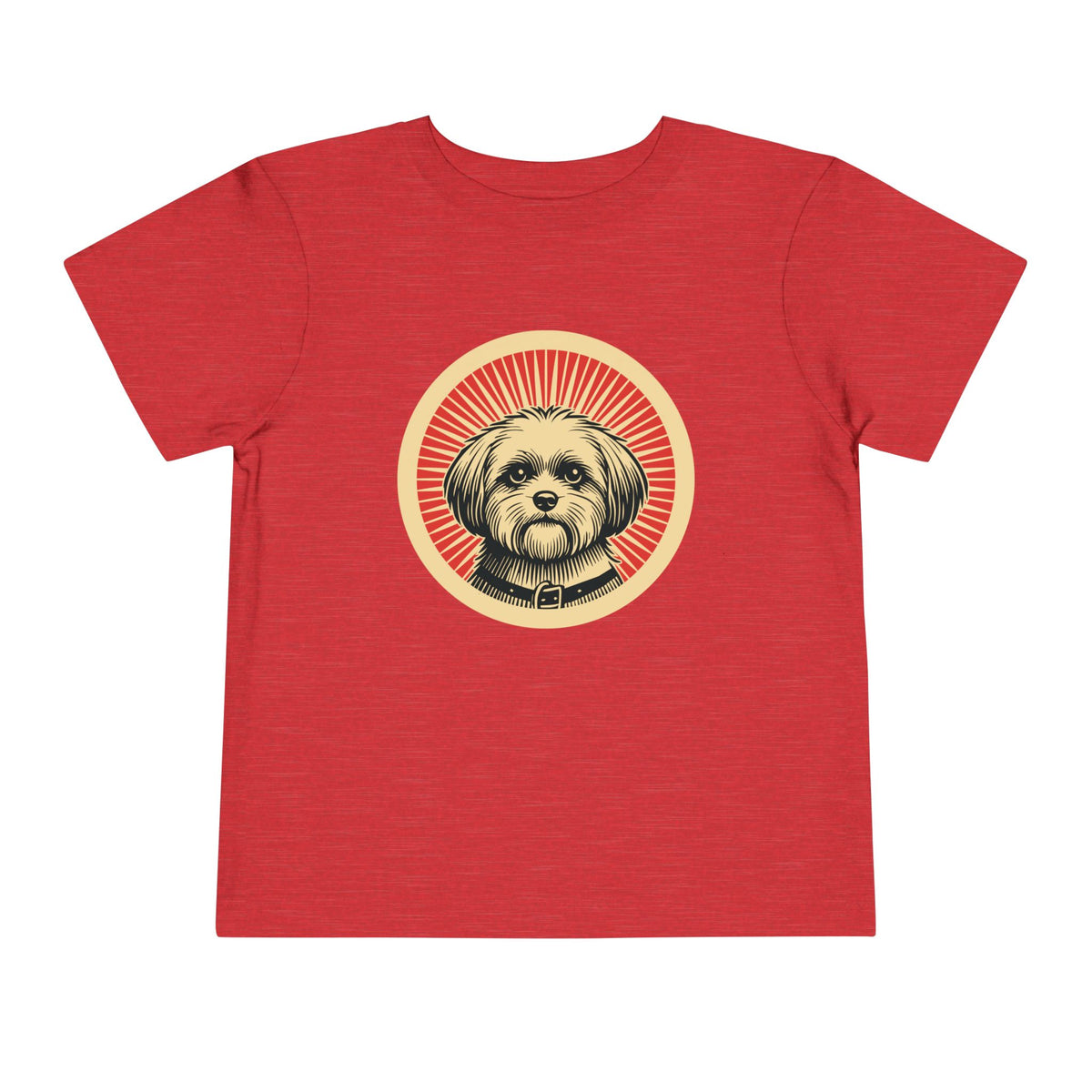 Shihpoo Toddler Tee — Heather Red