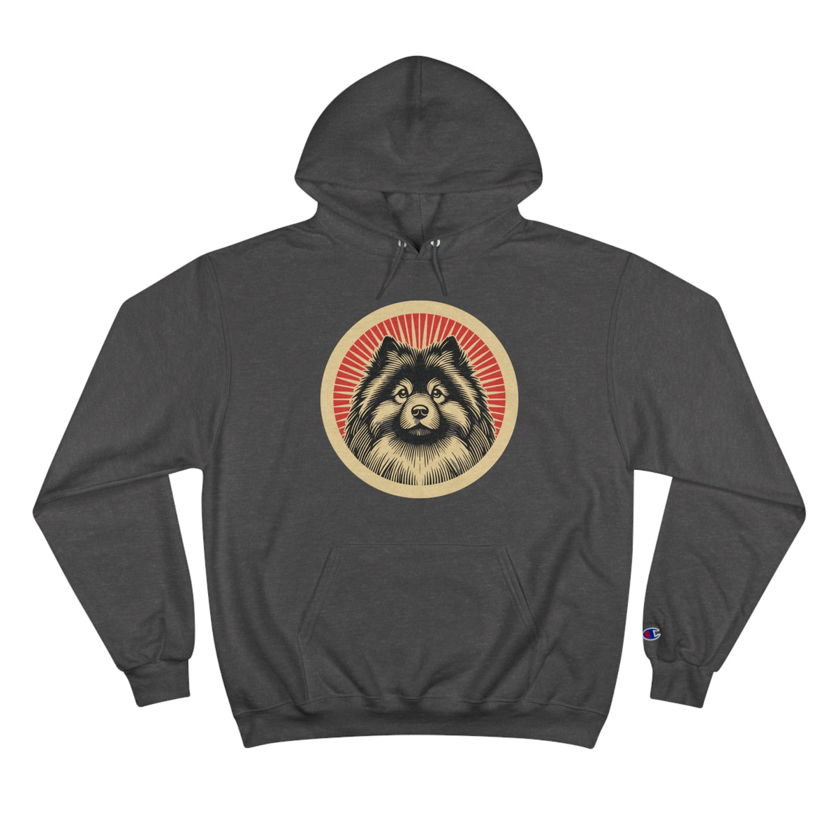 Keeshond Champion Hoodie — Charcoal Heather