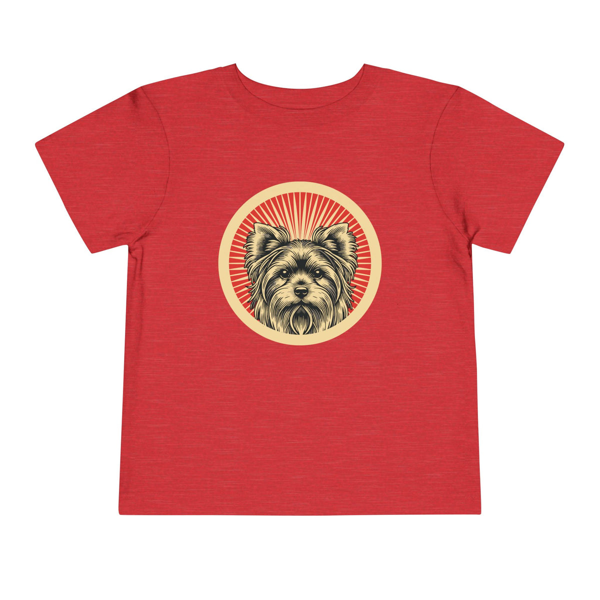 Yorkshire Terrier Toddler Tee — Heather Red