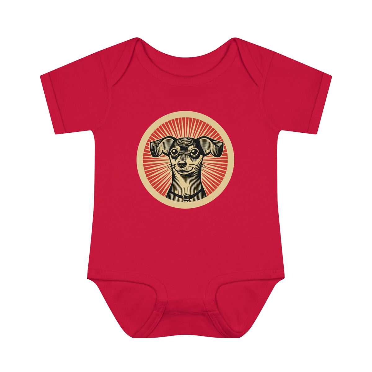 Chiweenie Baby Bodysuit — Red