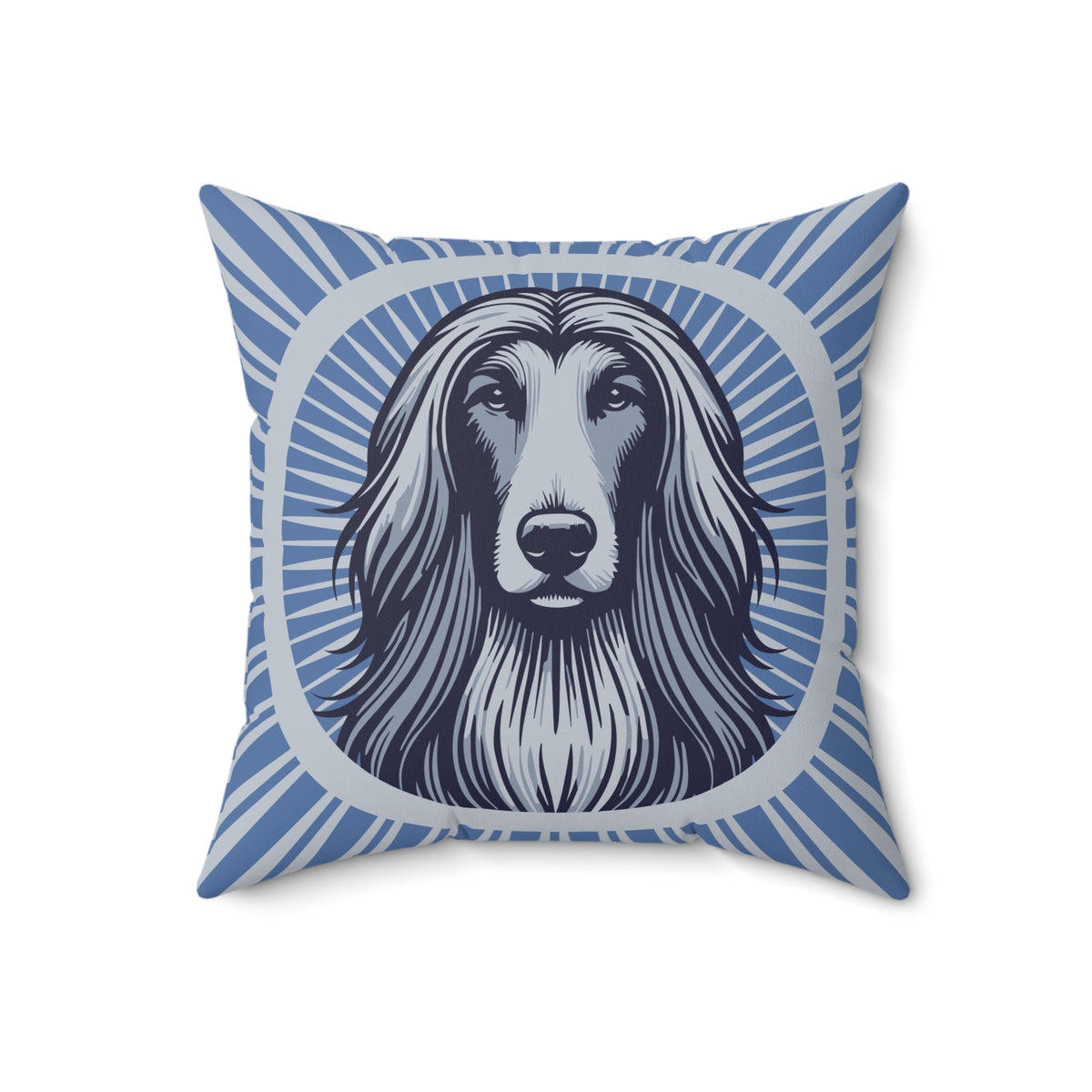 Afghan Hound Pillow — 18" × 18"