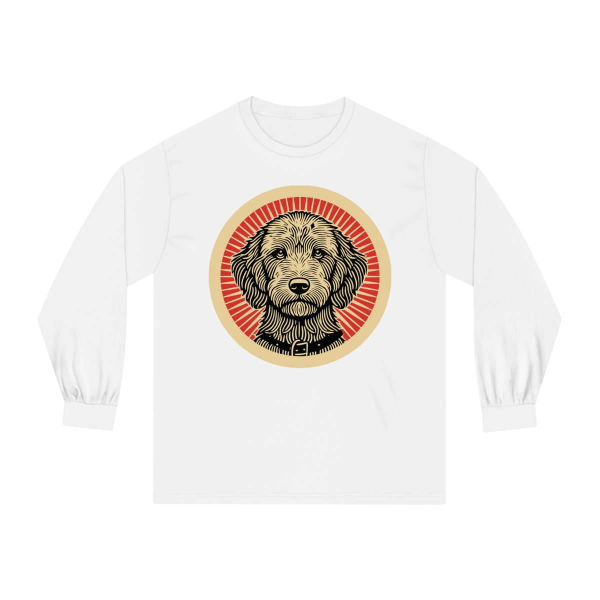 Labradoodle Long Sleeve Tee — White