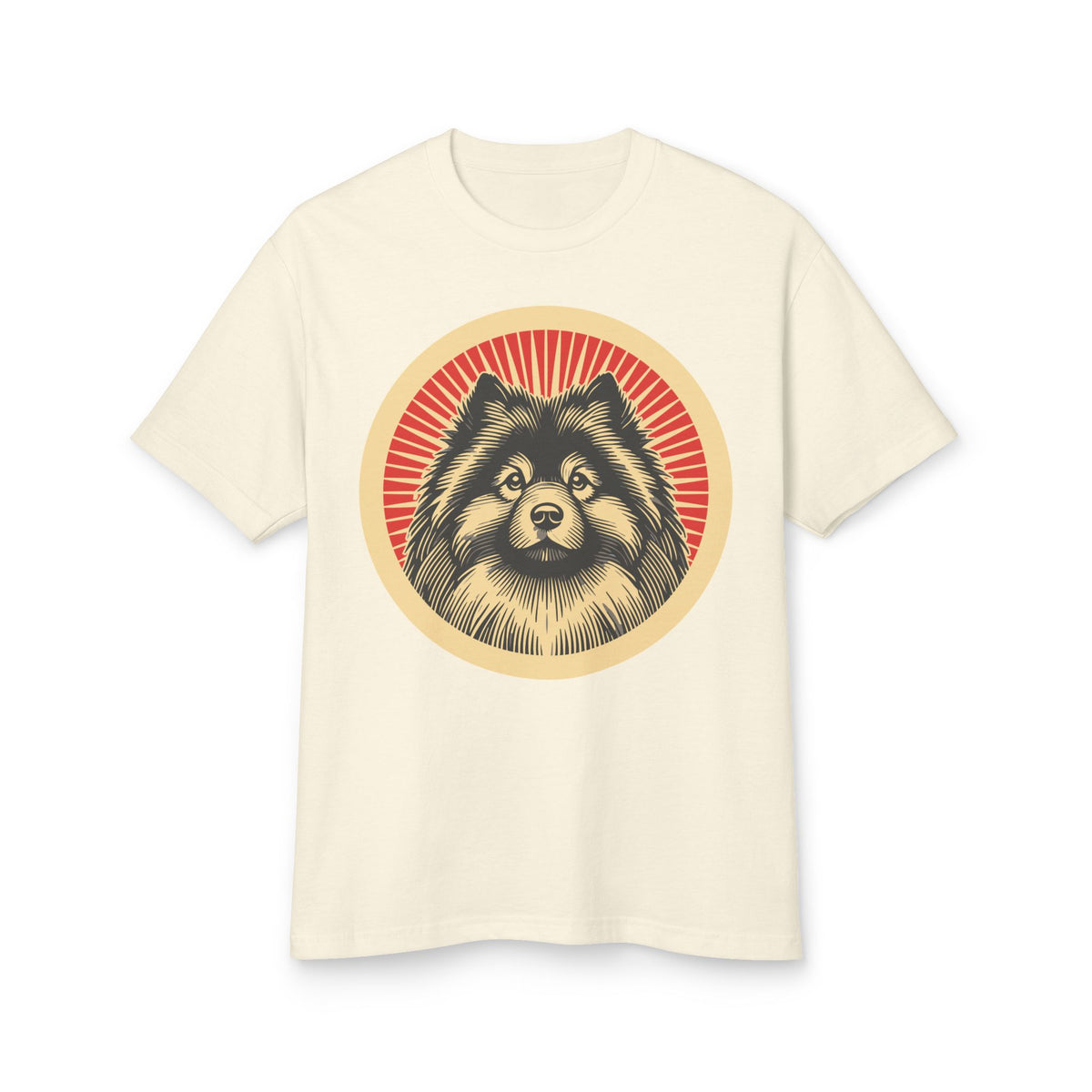 Keeshond Heavyweight Tee — Faded Cream