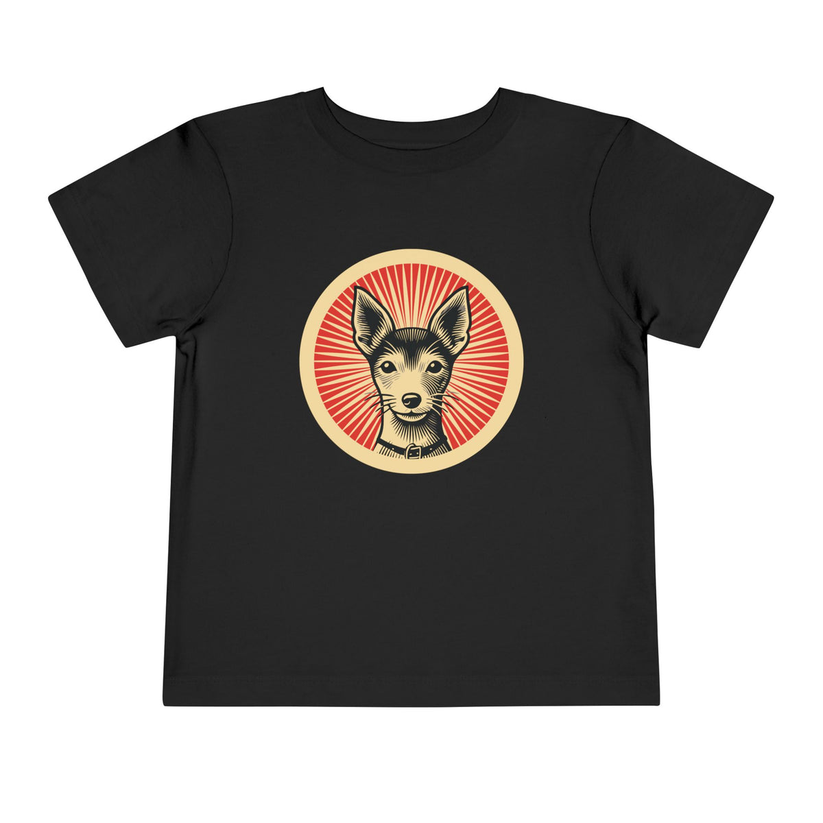 Toy Fox Terrier Toddler Tee — Black