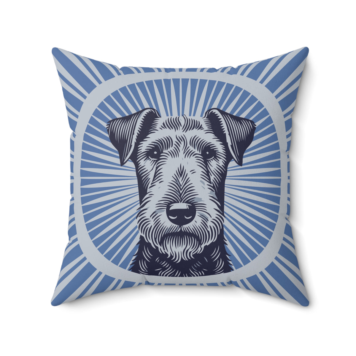 Airedale Terrier Pillow — 20" × 20"