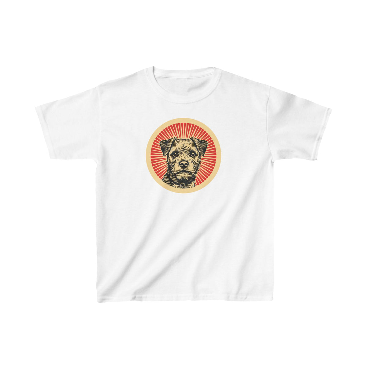 Border Terrier Kids Tee — White