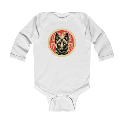 Belgian Malinois Long Sleeve Bodysuit for Infants