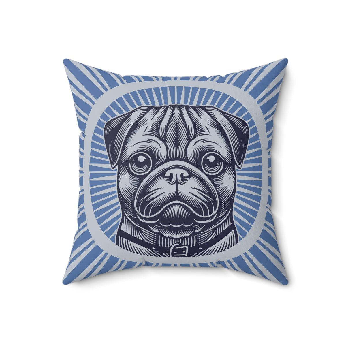 Pug Pillow — 18" × 18"