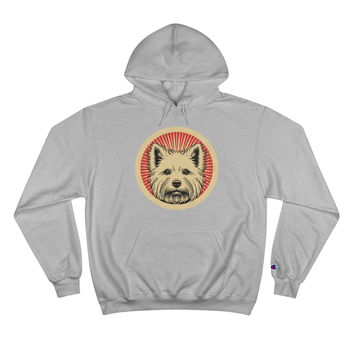 West Highland White Terrier Champion Hoodie — Light Steel