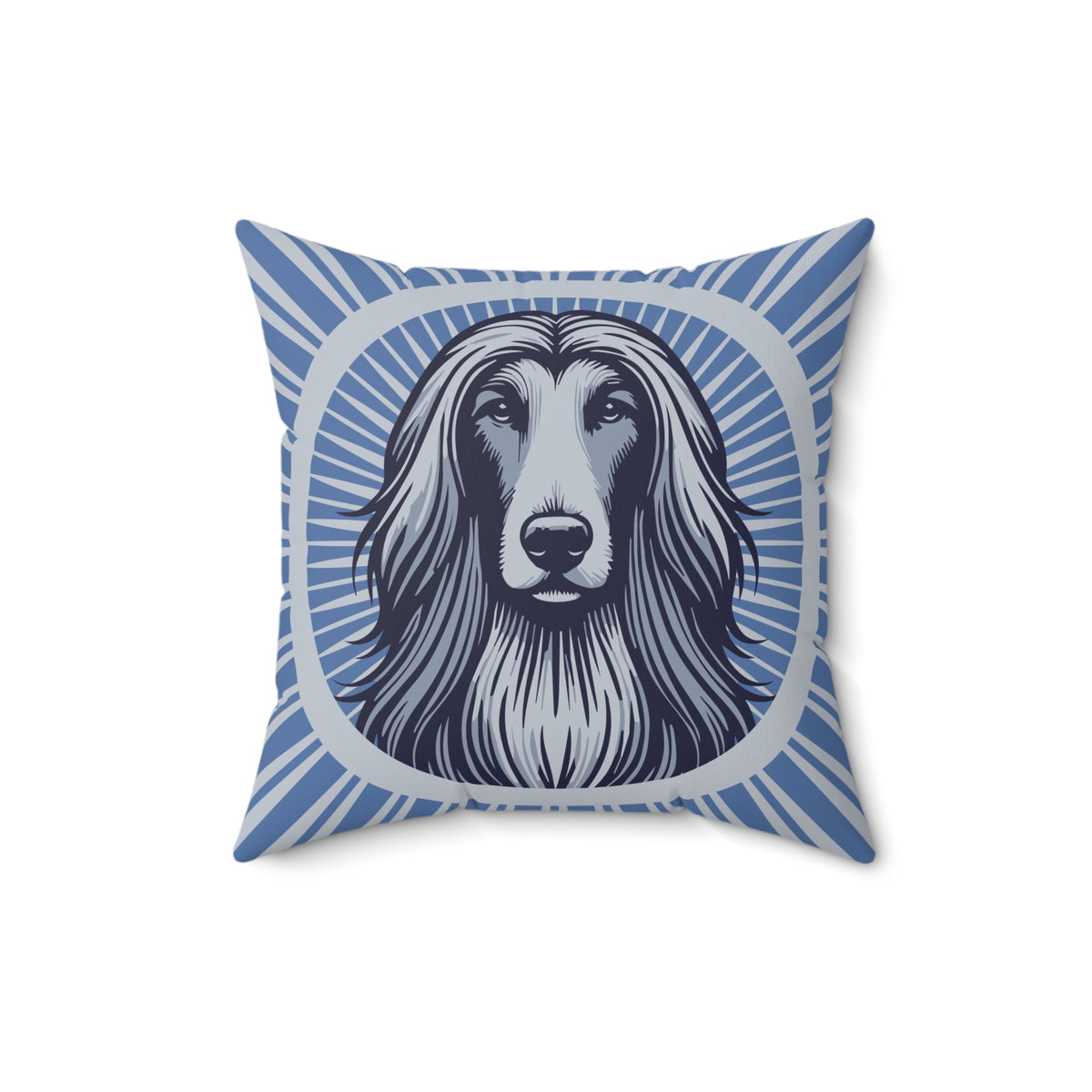 Afghan Hound Pillow — 16" × 16"