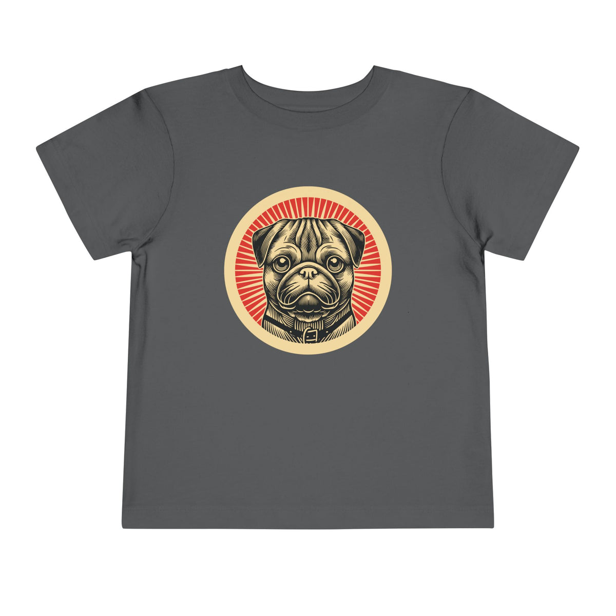 Pug Toddler Tee — Asphalt