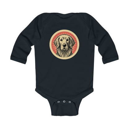 Golden Retriever Long Sleeve Bodysuit for Infants
