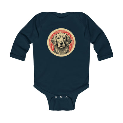 Golden Retriever Long Sleeve Bodysuit for Infants