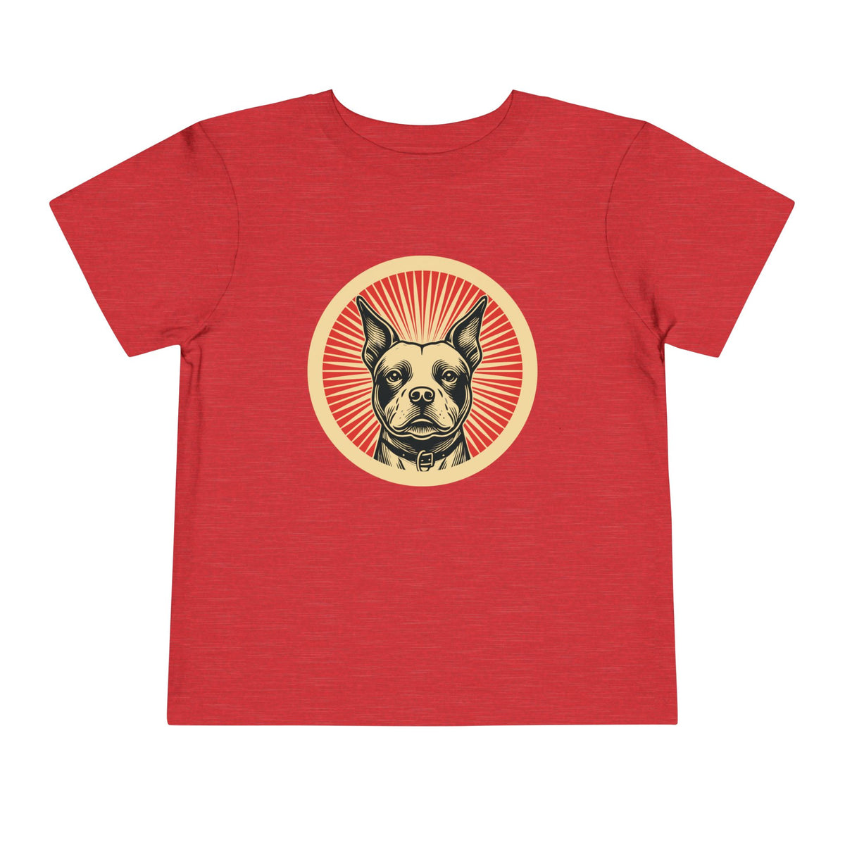 Staffordshire Bull Terrier Toddler Tee — Heather Red