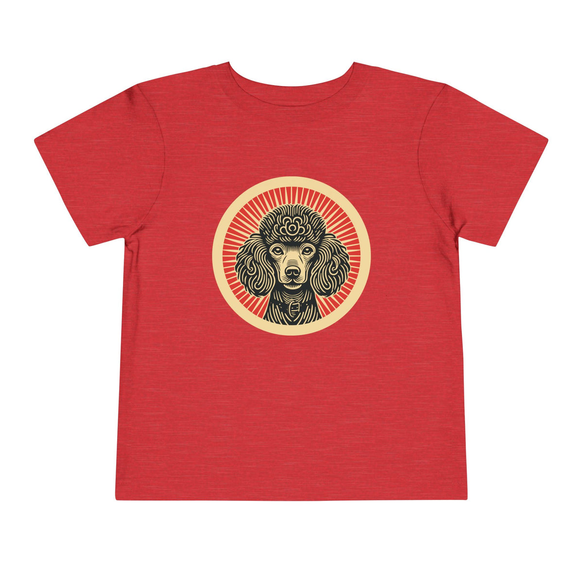Poodle Toddler Tee — Heather Red
