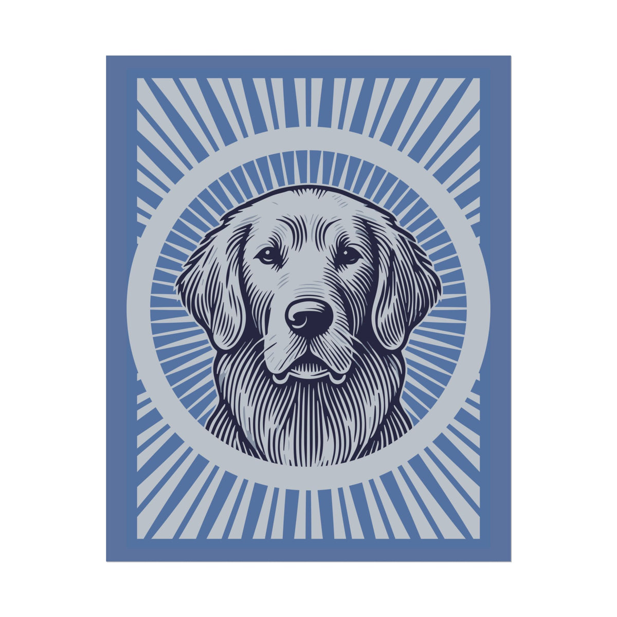 Golden Retriever Art Print — 16" x 20" (Vertical)