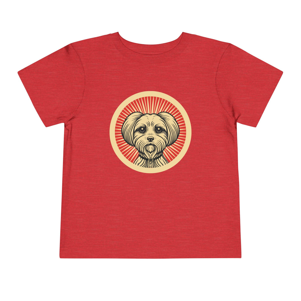 Maltese Toddler Tee — Heather Red