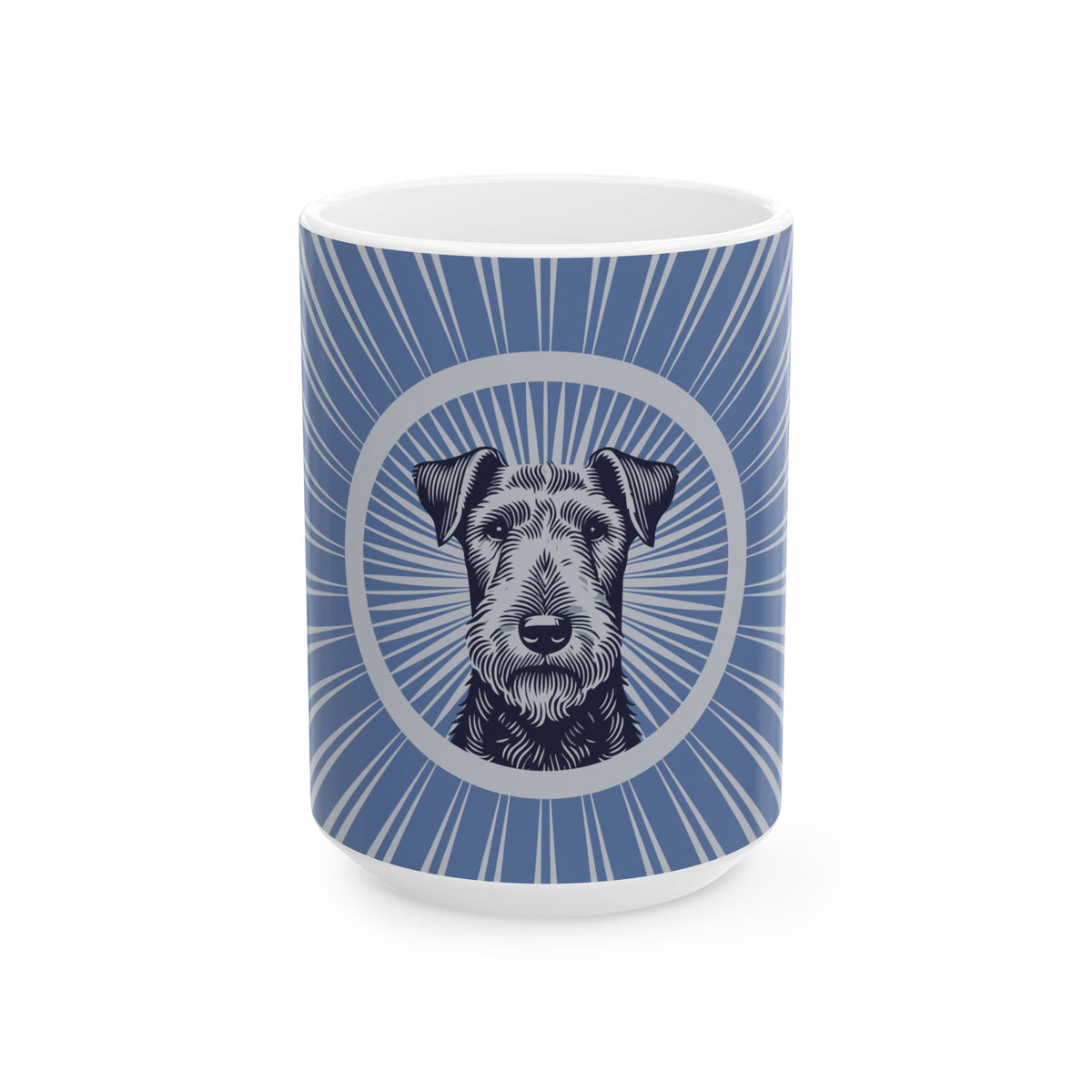 Airedale Terrier Ceramic Mug — 15oz