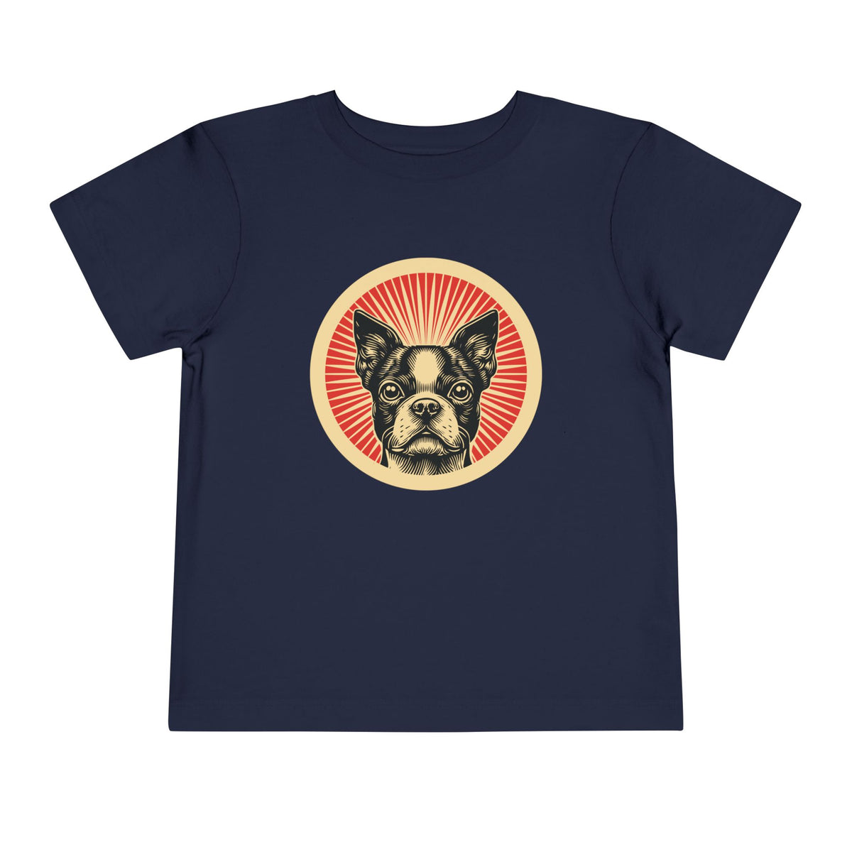 Boston Terrier Toddler Tee — Navy
