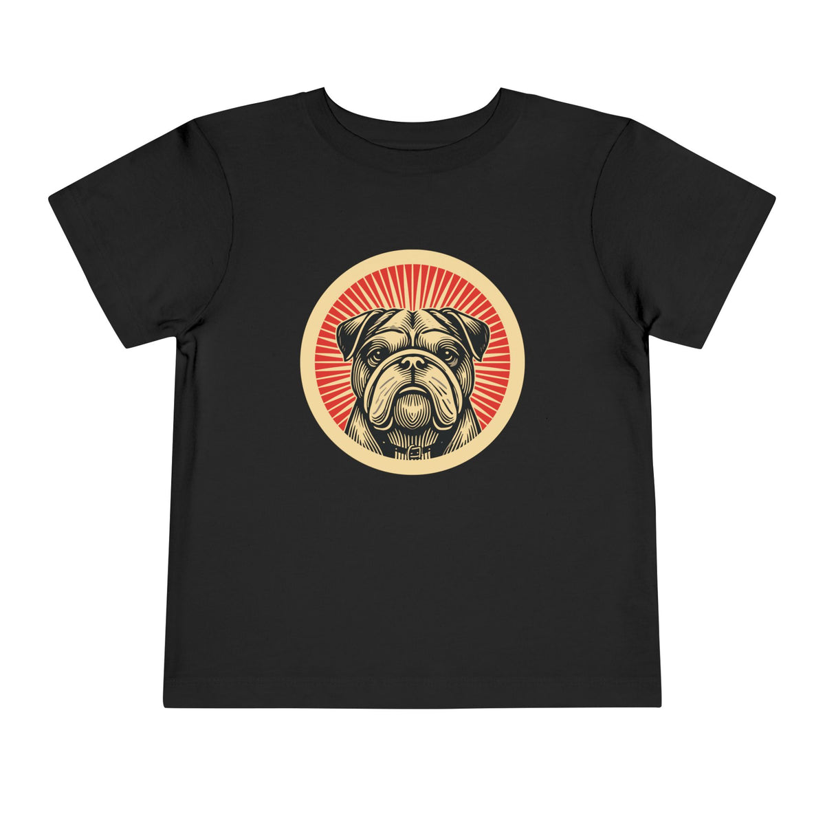 Bulldog Toddler Tee — Black