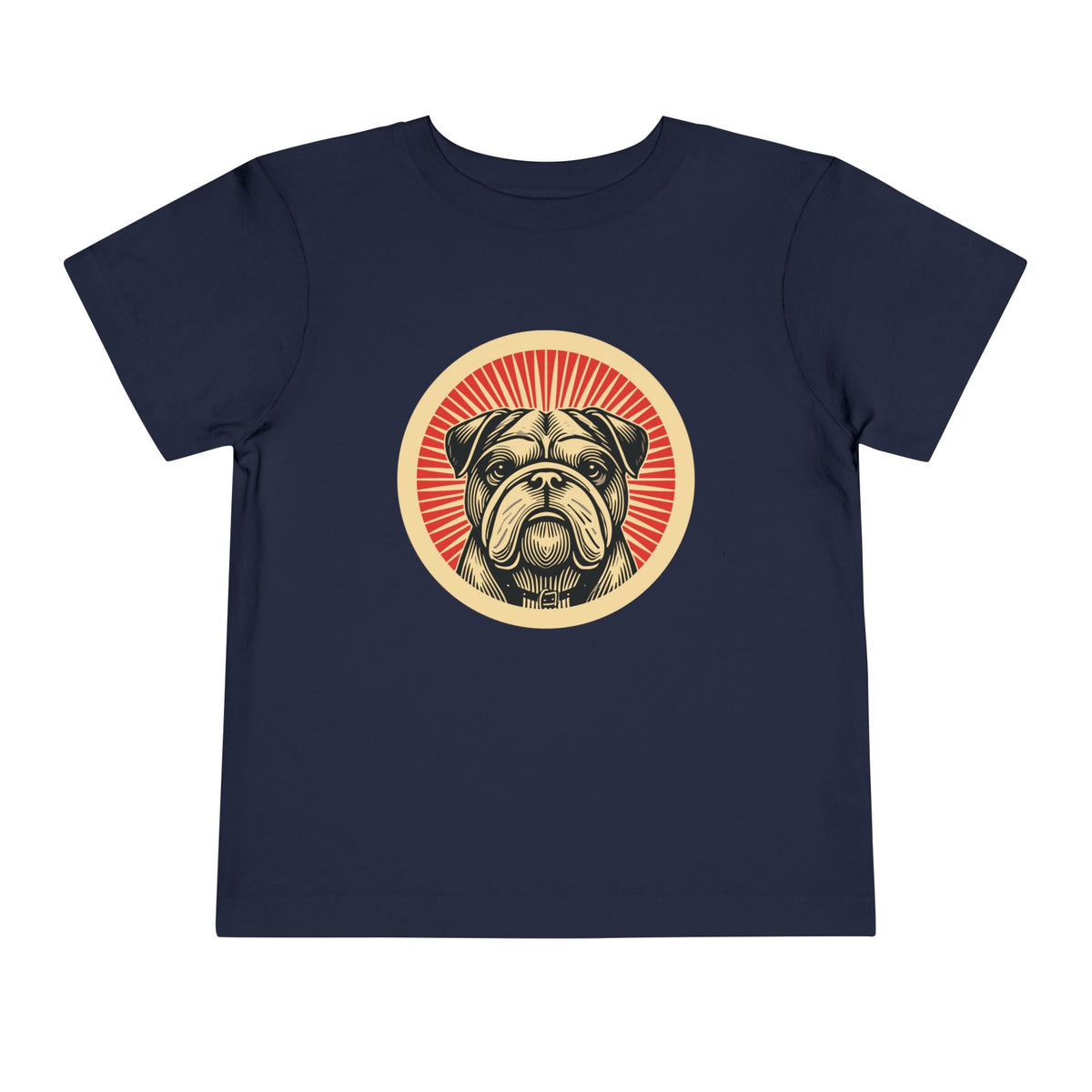 Bulldog Toddler Tee — Navy
