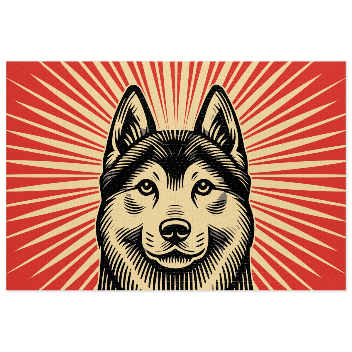 Norwegian Elkhound Jigsaw Puzzle — 29.25" × 19.75" (1000 pcs)