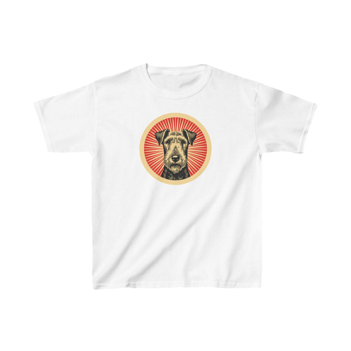 Airedale Terrier Kids Tee — White