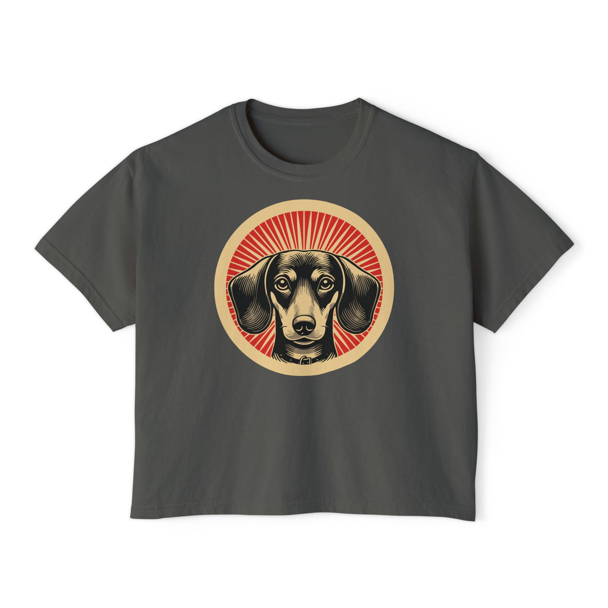 Dachshund Boxy Tee — Pepper