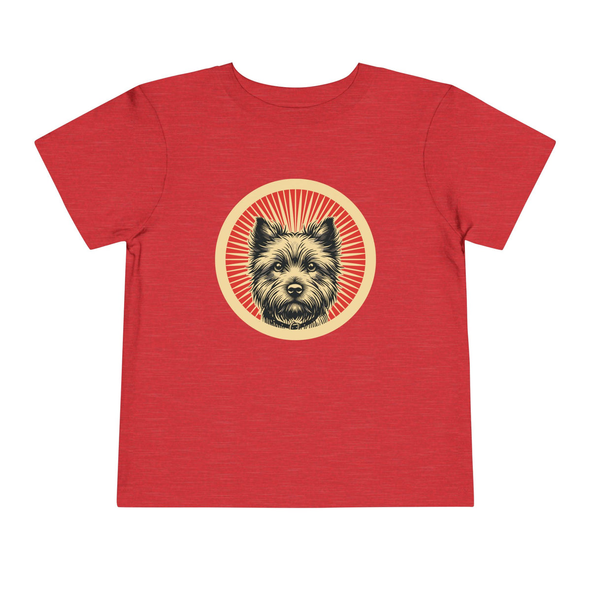 Cairn Terrier Toddler Tee — Heather Red