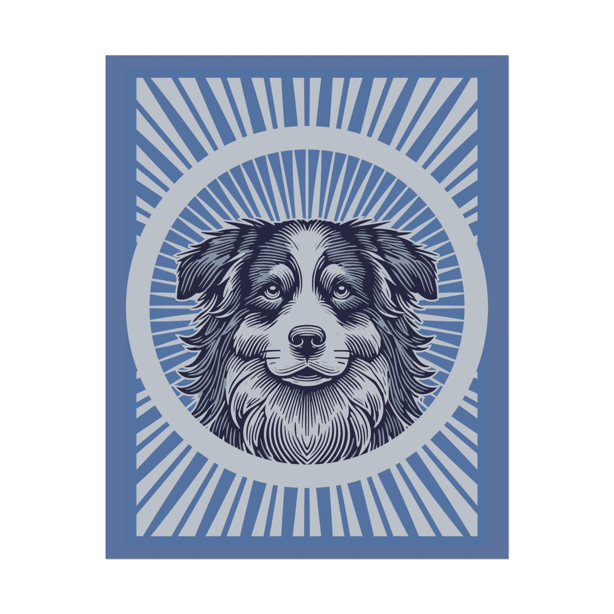 Border Collie Art Print — 16" x 20" (Vertical)