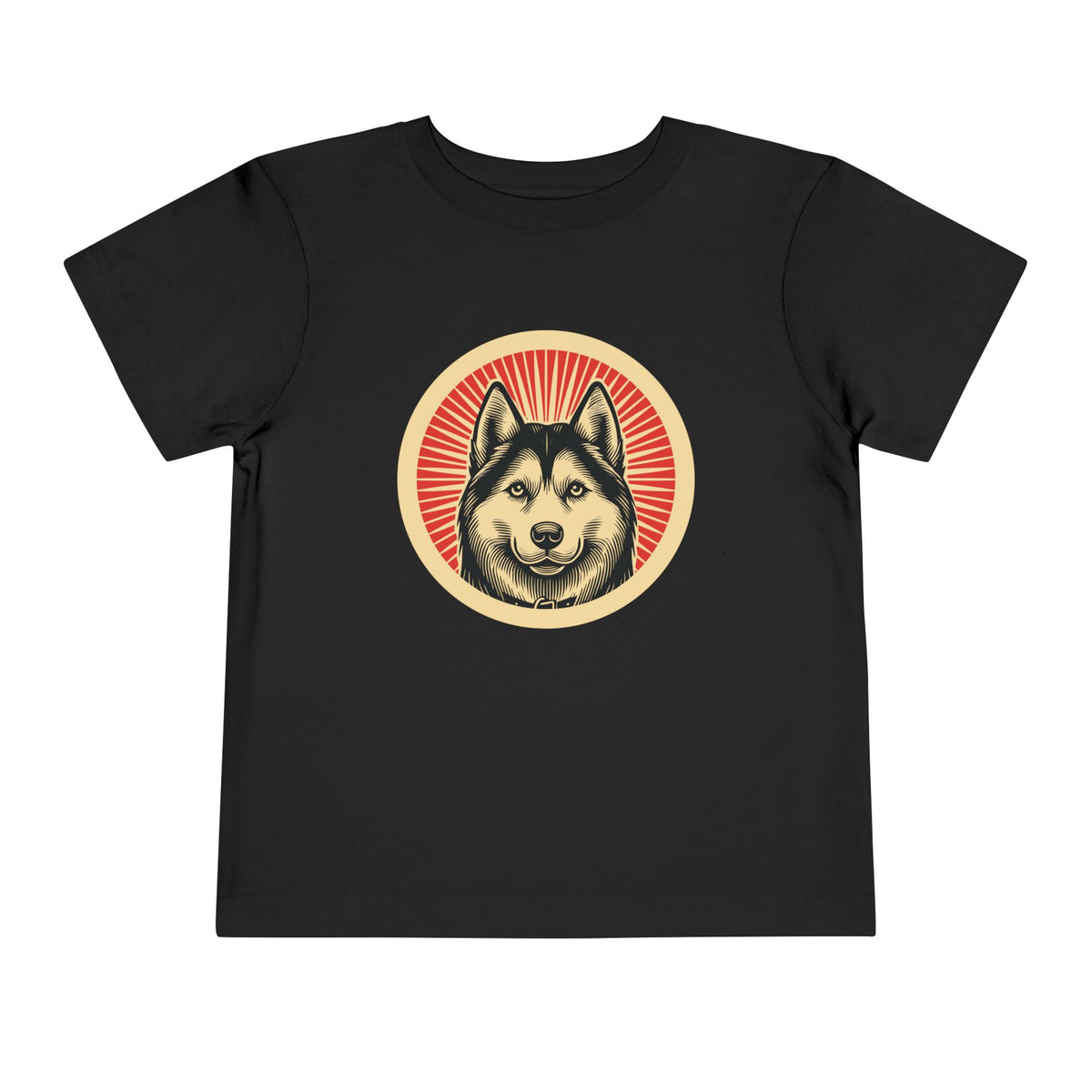 Siberian Husky Toddler Tee — Black