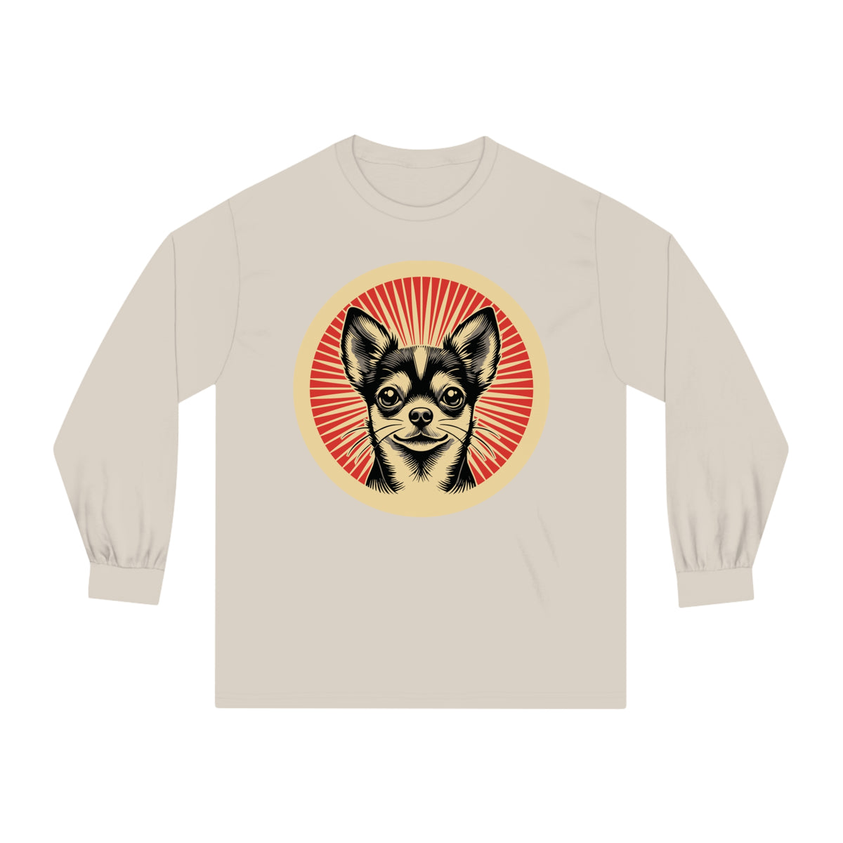 Chihuahua Long Sleeve Tee — Sand