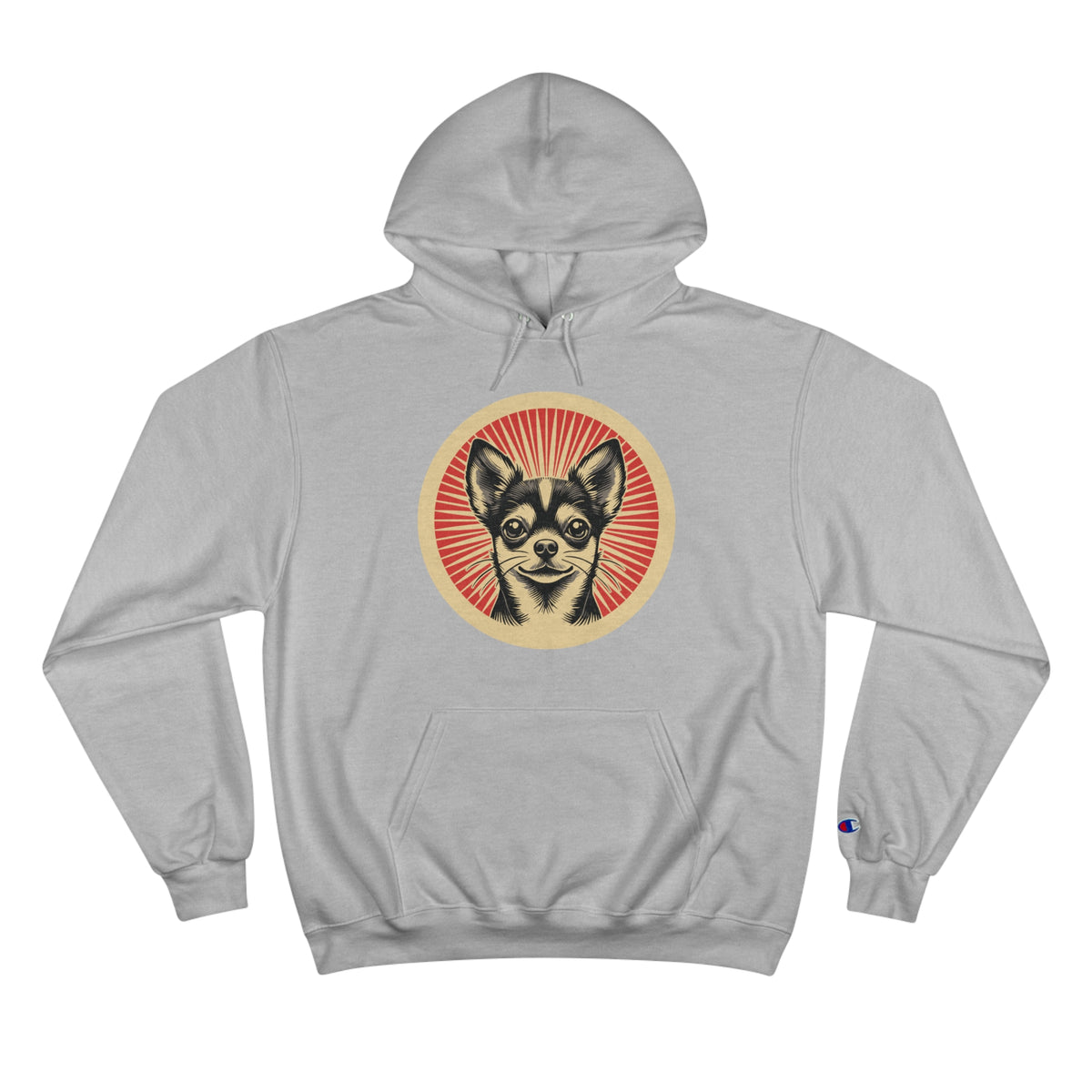 Chihuahua Champion Hoodie — Light Steel