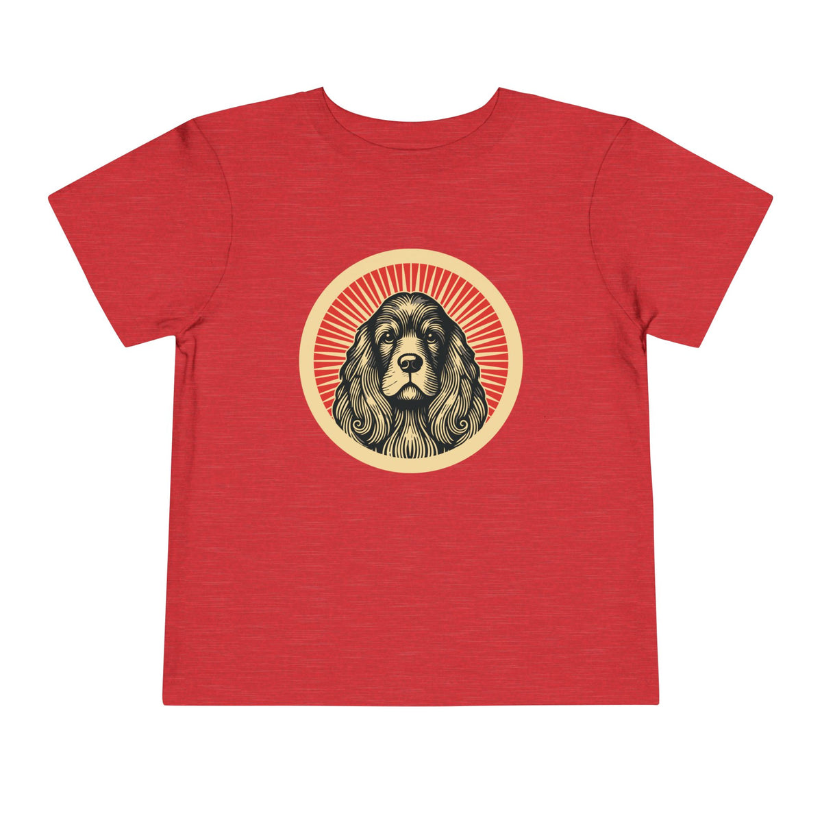 American Cocker Spaniel Toddler Tee — Heather Red