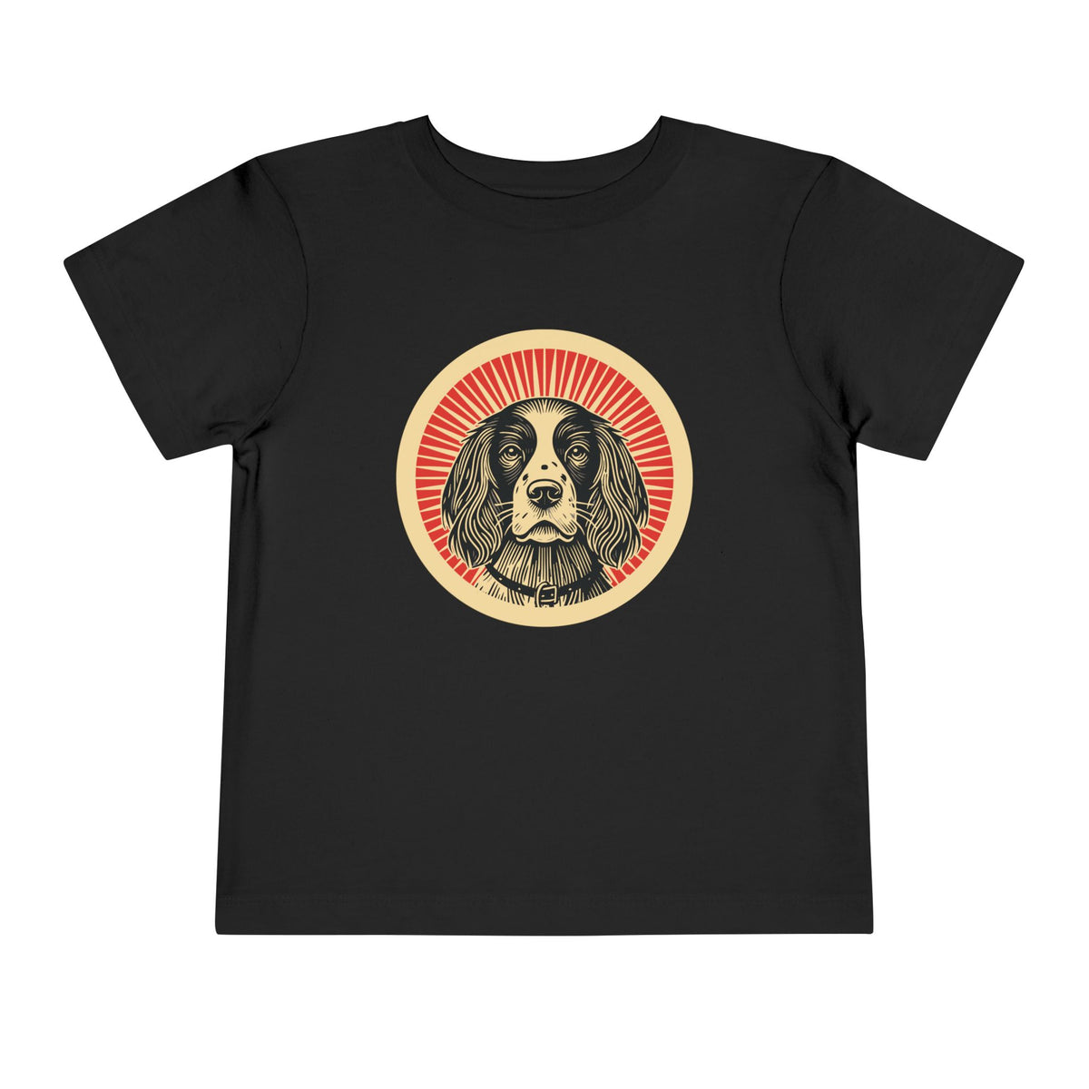 English Springer Spaniel Toddler Tee — Black