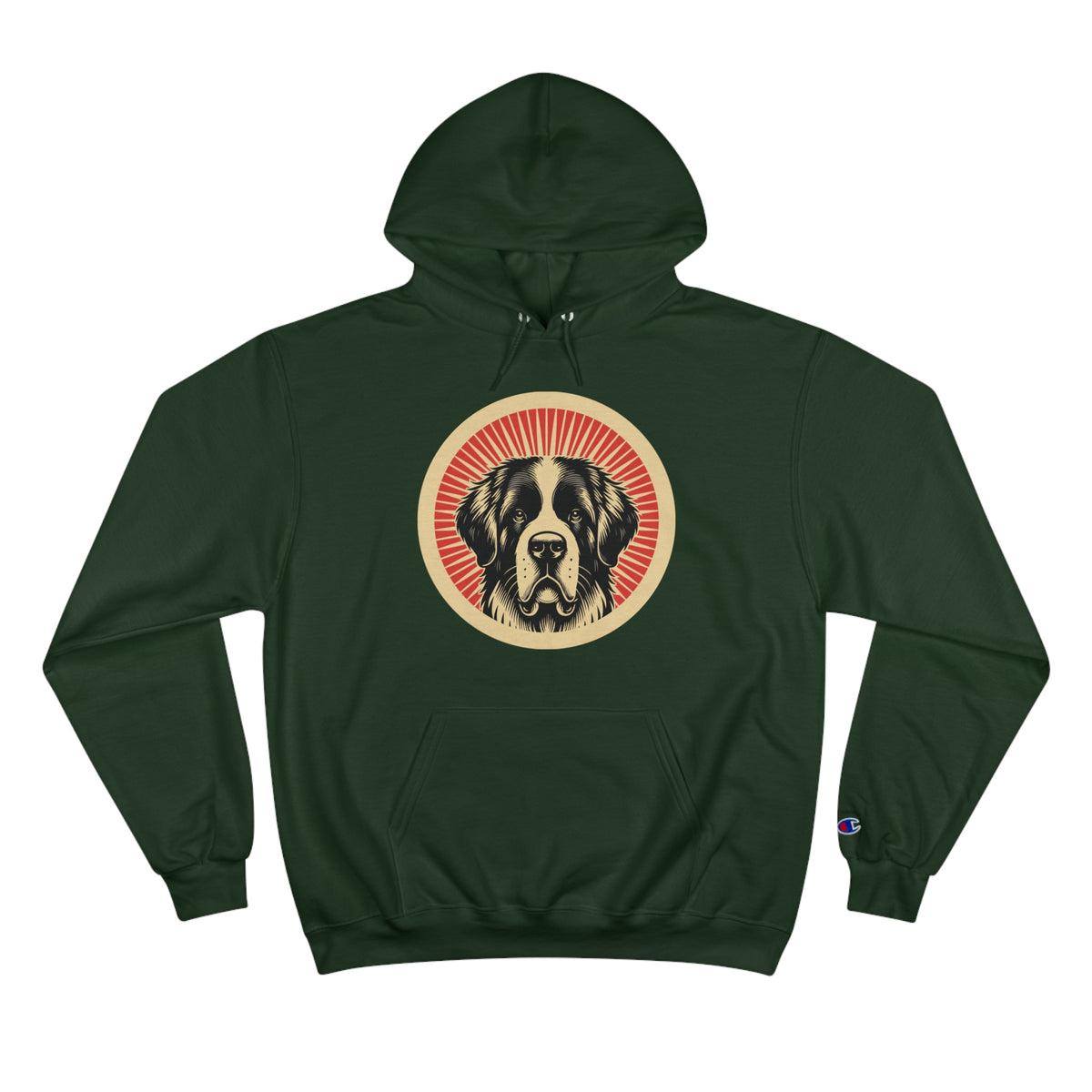 Saint Bernard Champion Hoodie — Dark Green