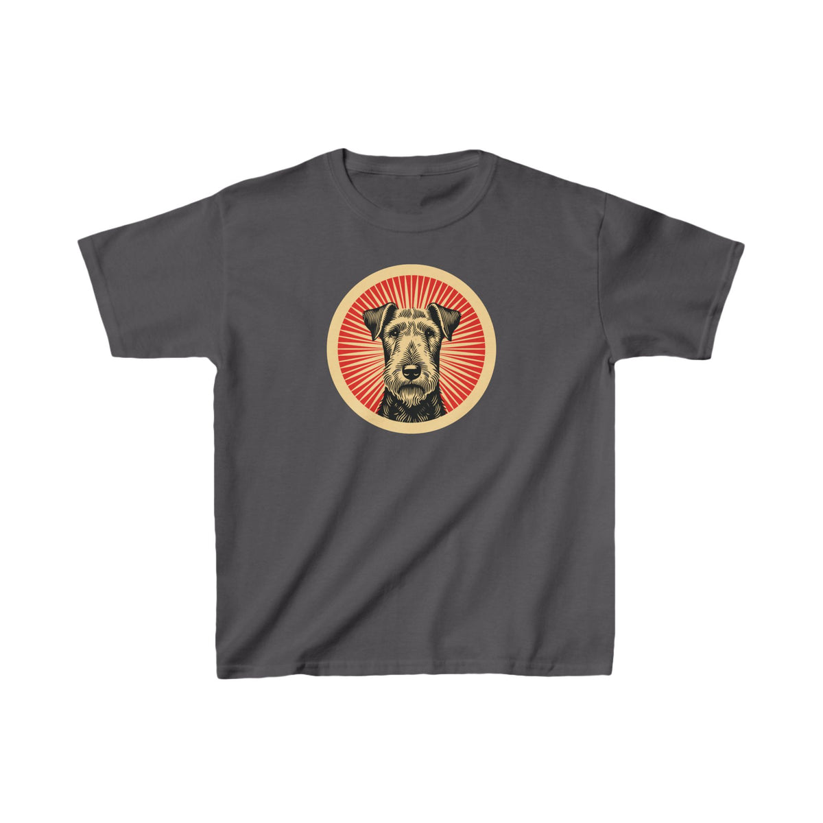 Airedale Terrier Kids Tee — Charcoal