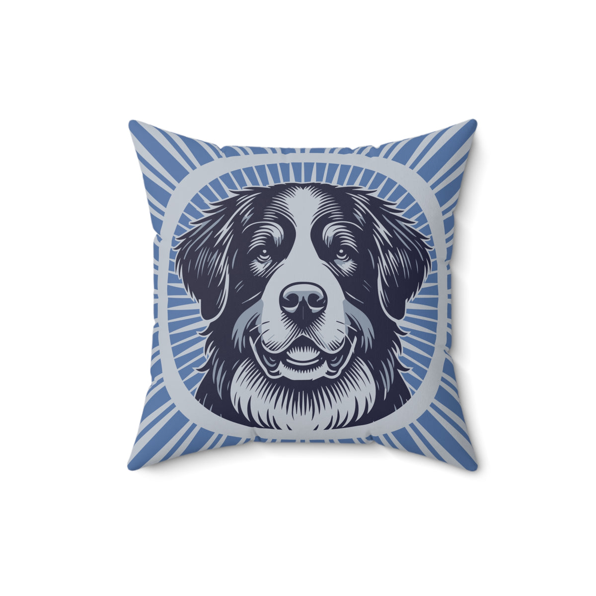 Bernese Mountain Dog Pillow — 16" × 16"